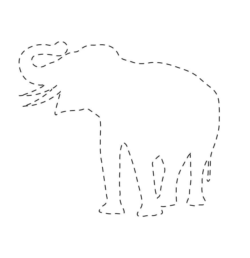 Free Printable Elephant Tracing