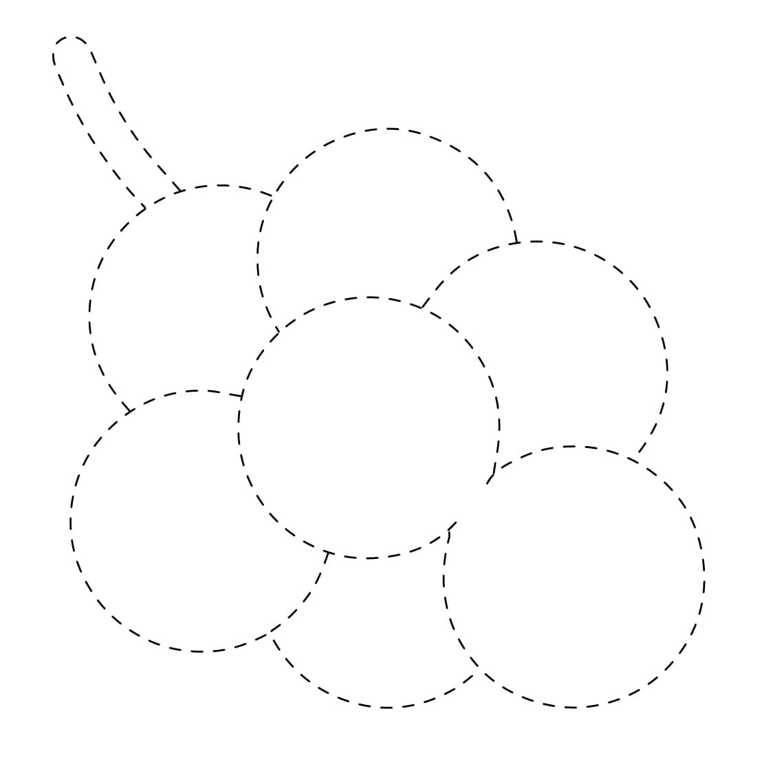 Free Printable Grapes Fruit Tracing