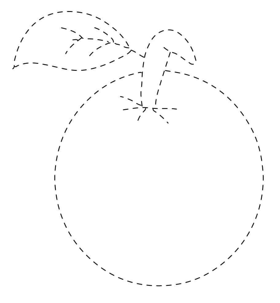 Free Printable Orange Fruit Tracing