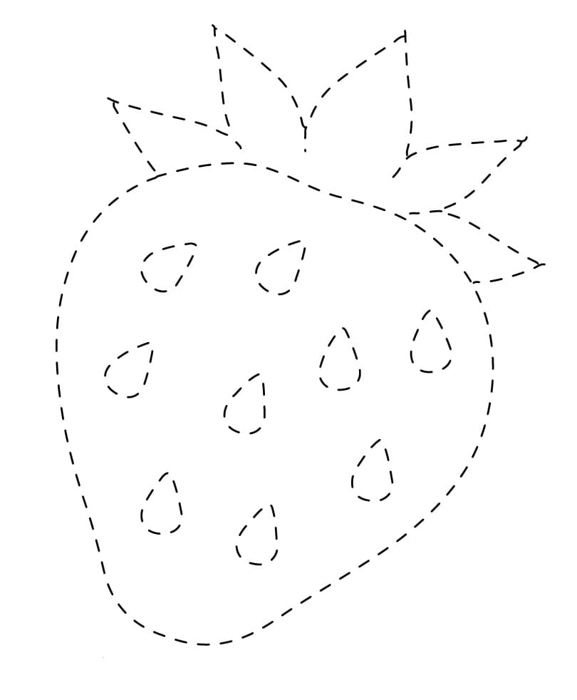 Free Printable Strawberry Tracing