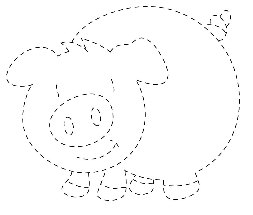 Funny Pig Tracing