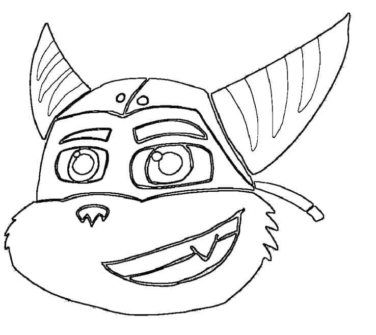 Funny Ratchet and Clank coloring page