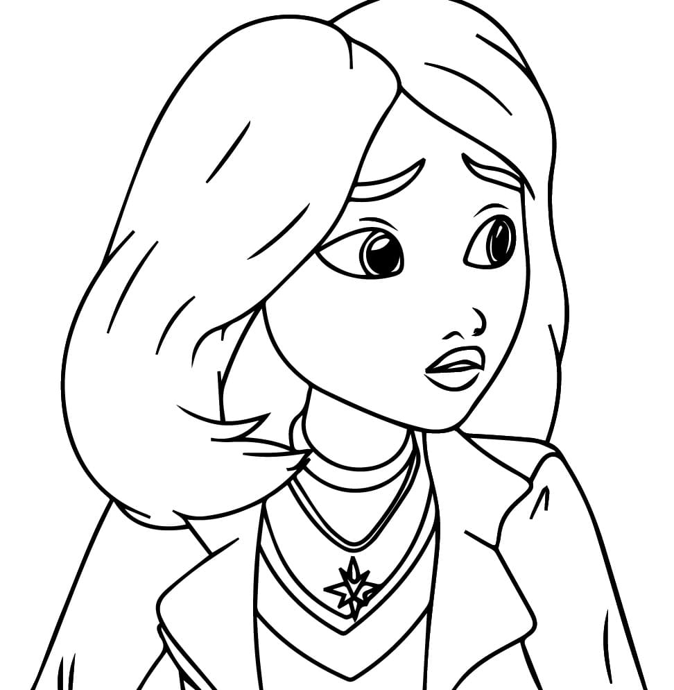 Girl from Unicorn Academy coloring page