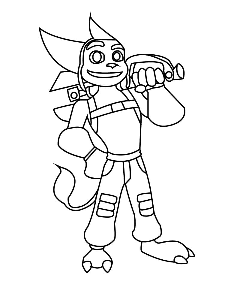 Happy Ratchet coloring page