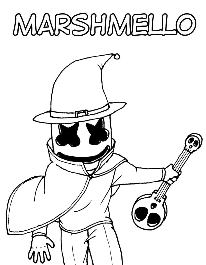 Marshmello For Free coloring page