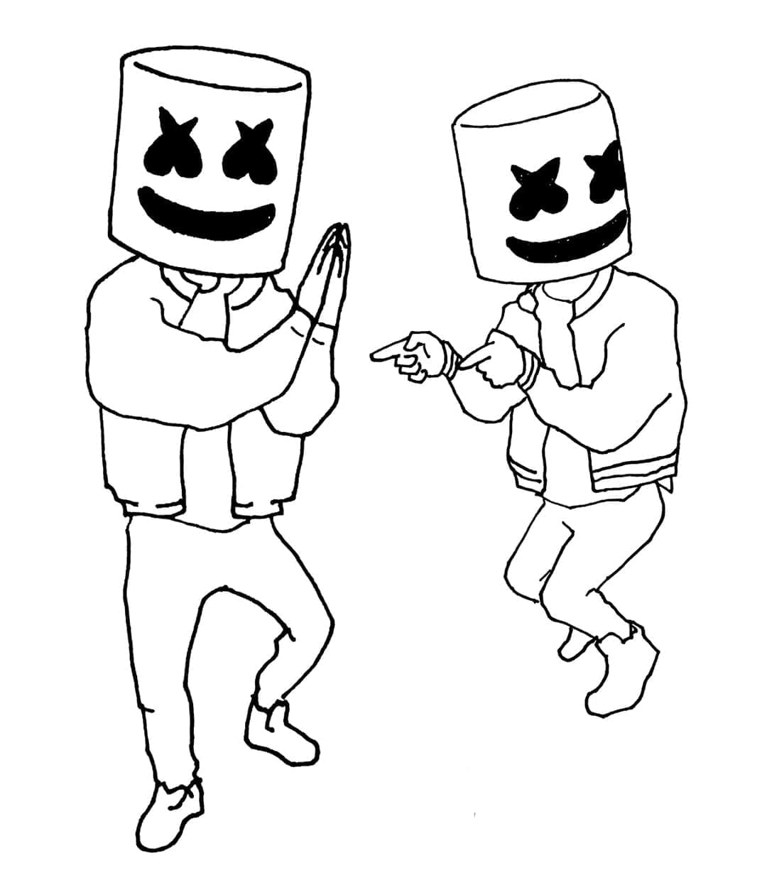 Marshmello Free For Kids coloring page