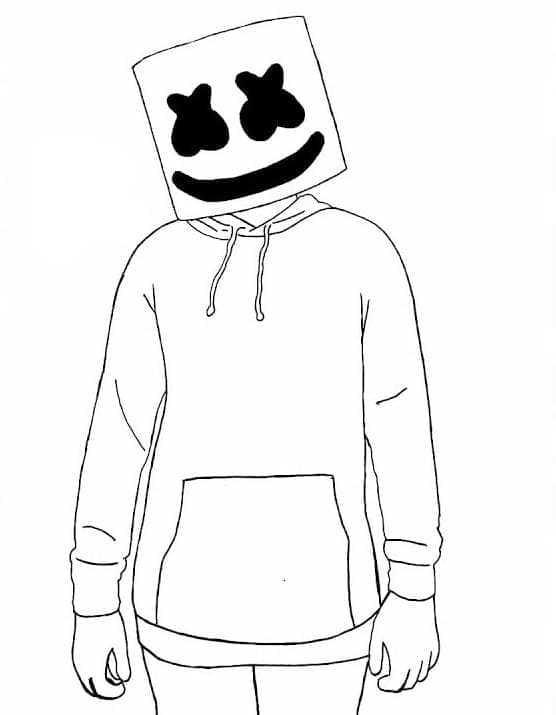 Marshmello Image coloring page