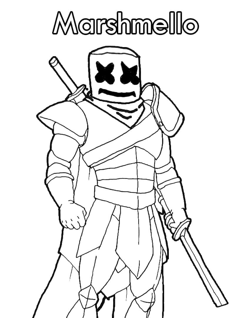 Marshmello is Amazing coloring page