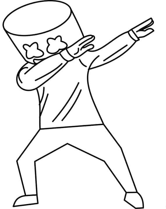 Marshmello is Awesome coloring page