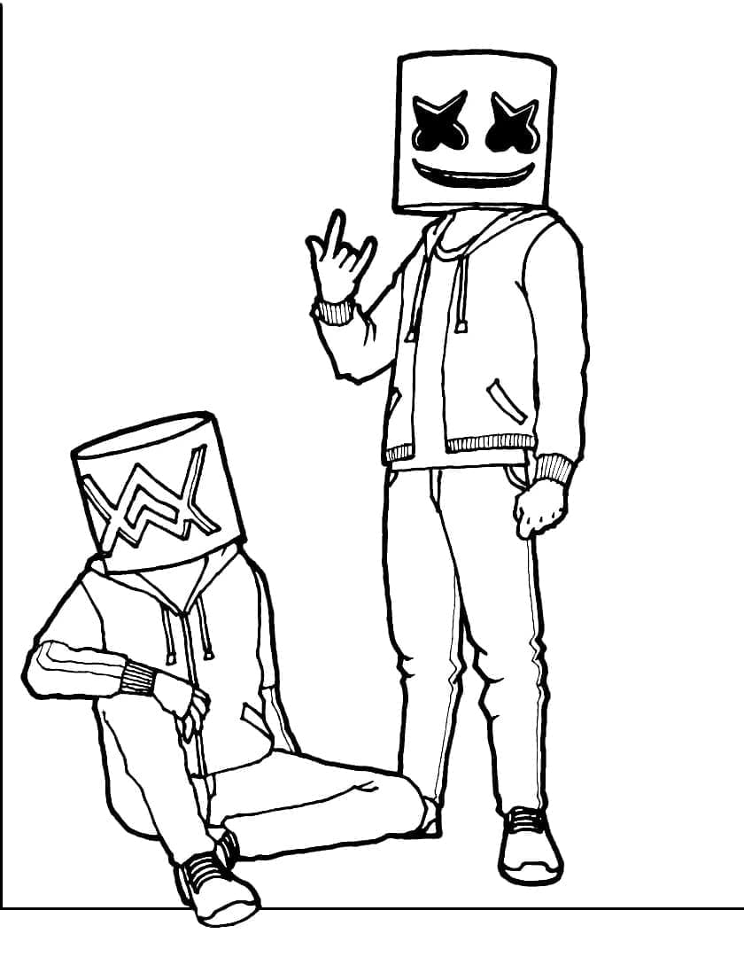 Marshmello Printable coloring page