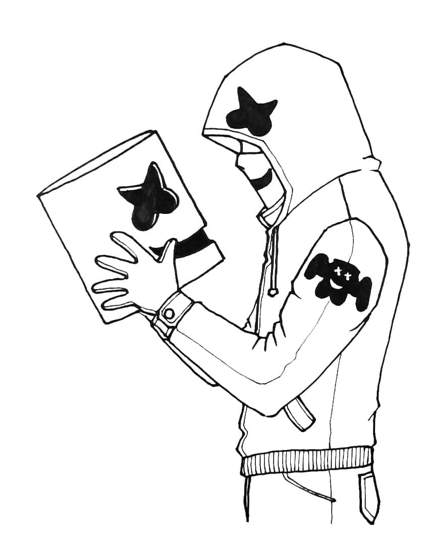 Marshmello to Print coloring page