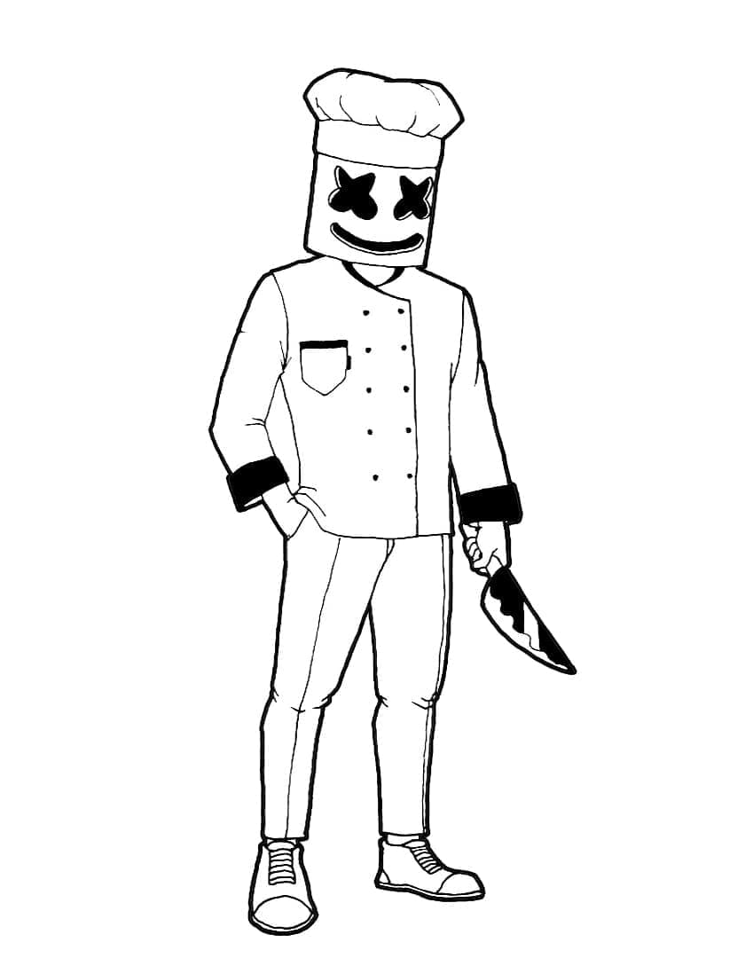 Marshmello with Knife