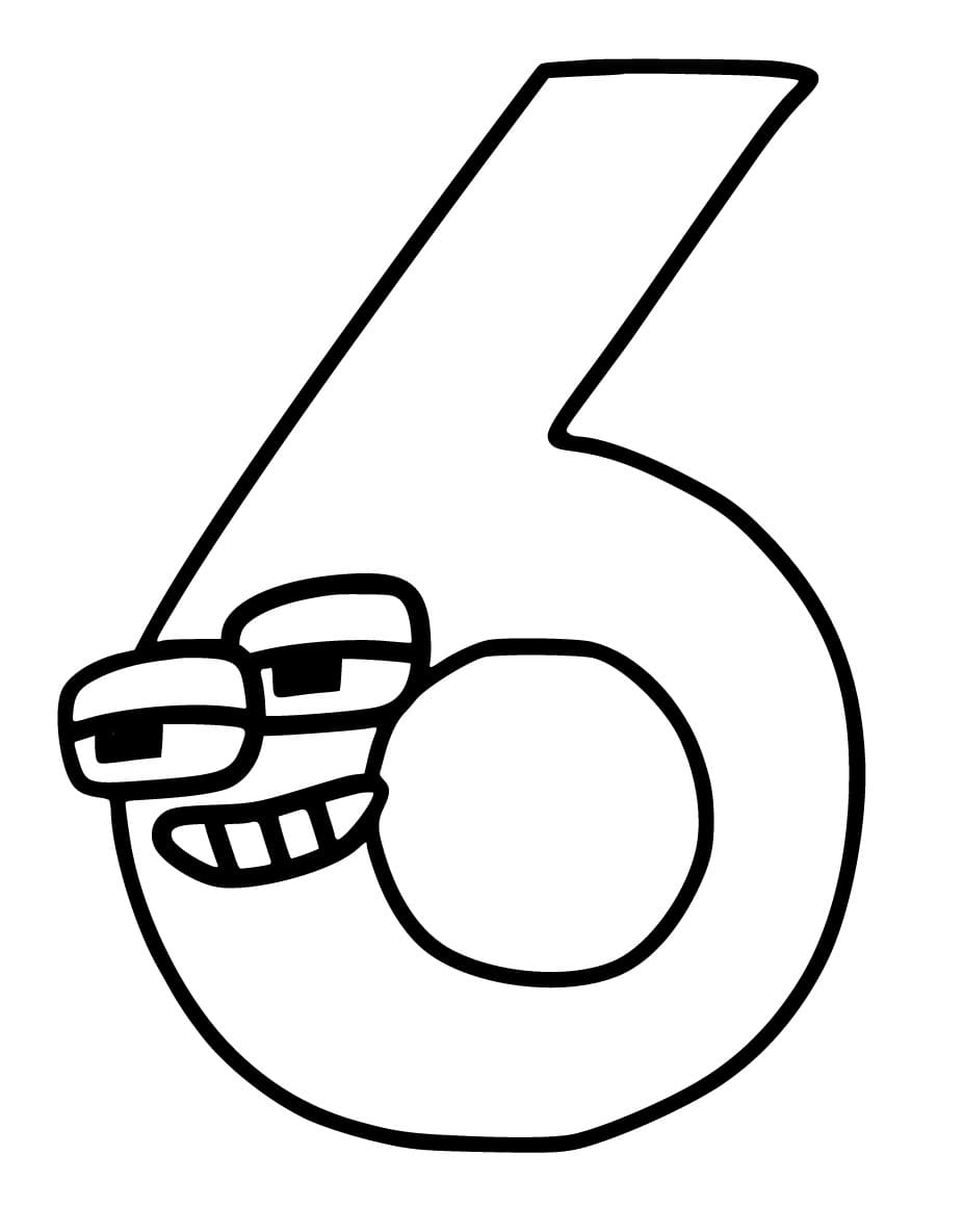 Number 6 from Number Lore coloring page