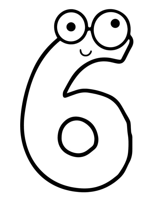 Number 6 in Number Lore coloring page