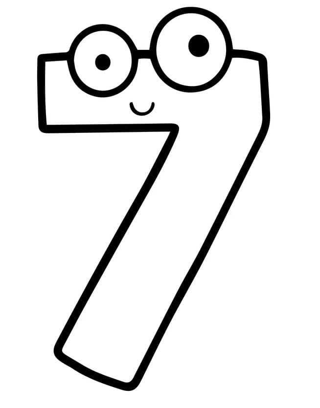 Number 7 in Number Lore coloring page