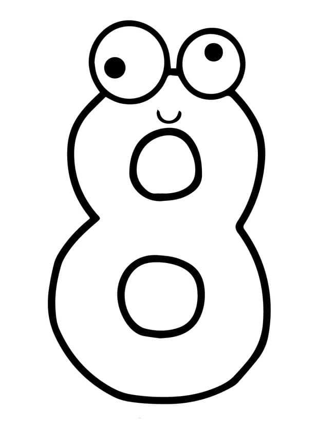 Number 8 in Number Lore coloring page