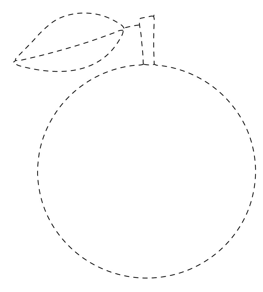 Orange Fruit Tracing coloring page