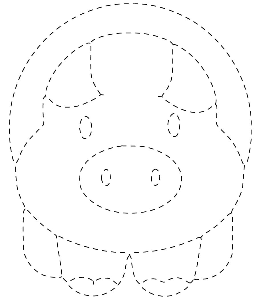 Pig Tracing Free For Kids