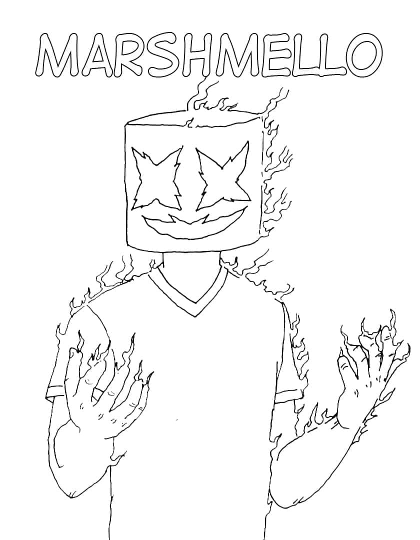 Marshmello coloring pages