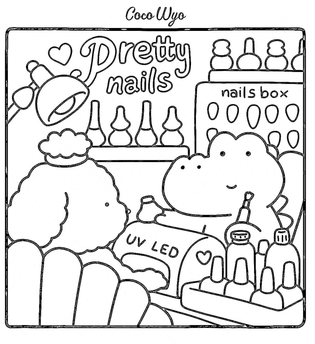 Pretty Nails Coco Wyo coloring page