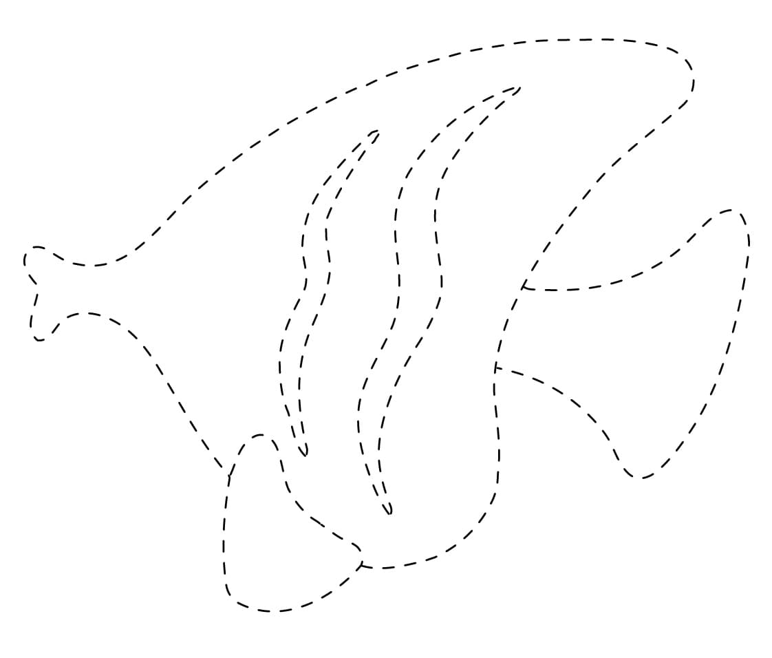 Print Fish Tracing Worksheet