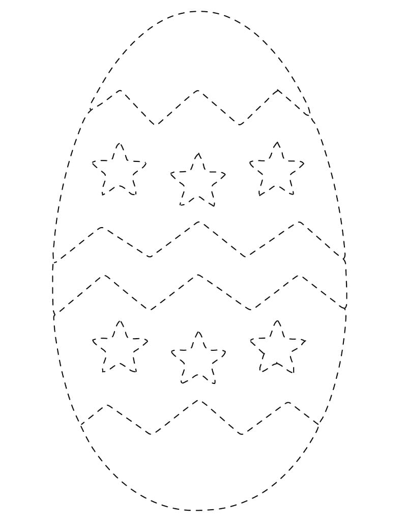 Printable Easter Egg Tracing for Free