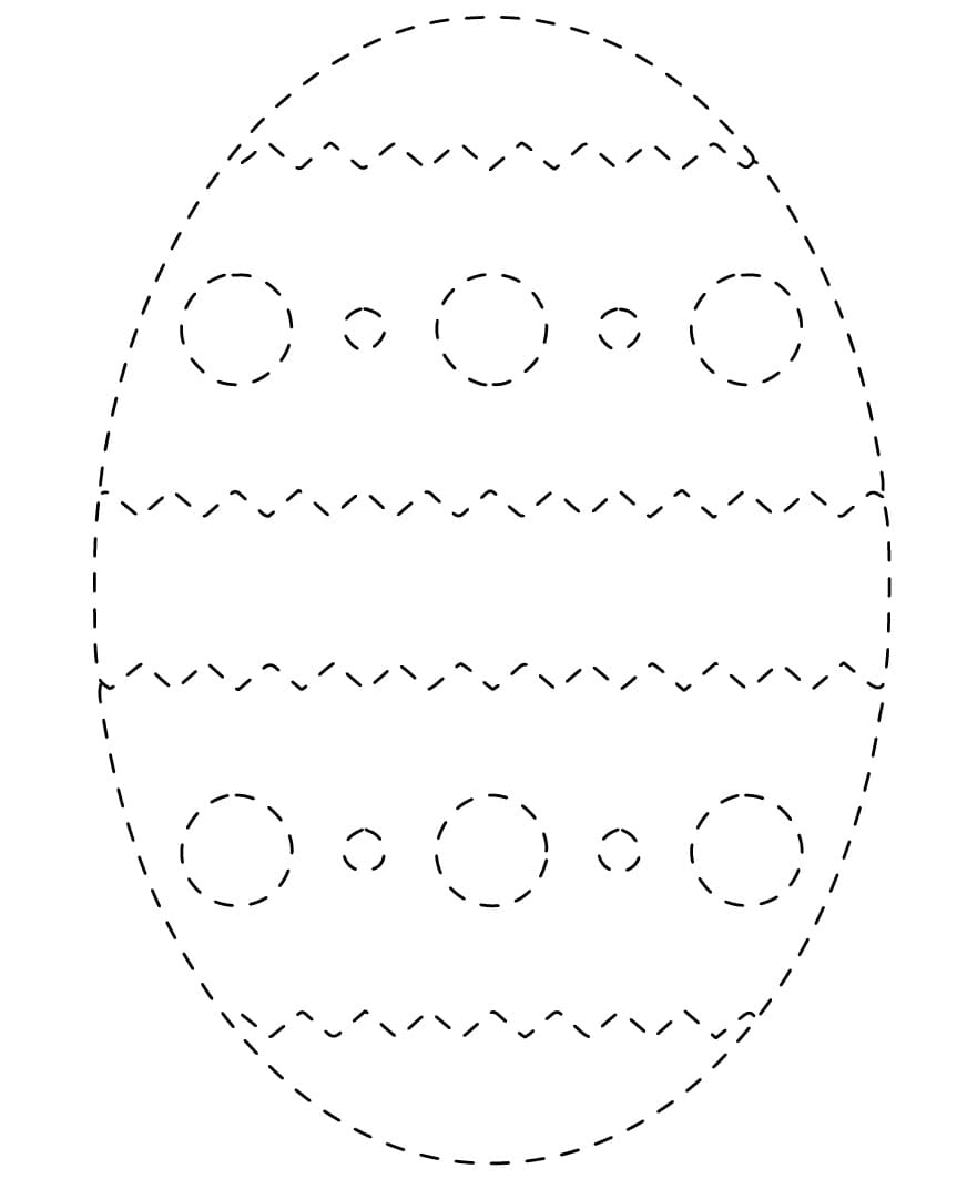 Printable Easter Egg Tracing Sheet coloring page