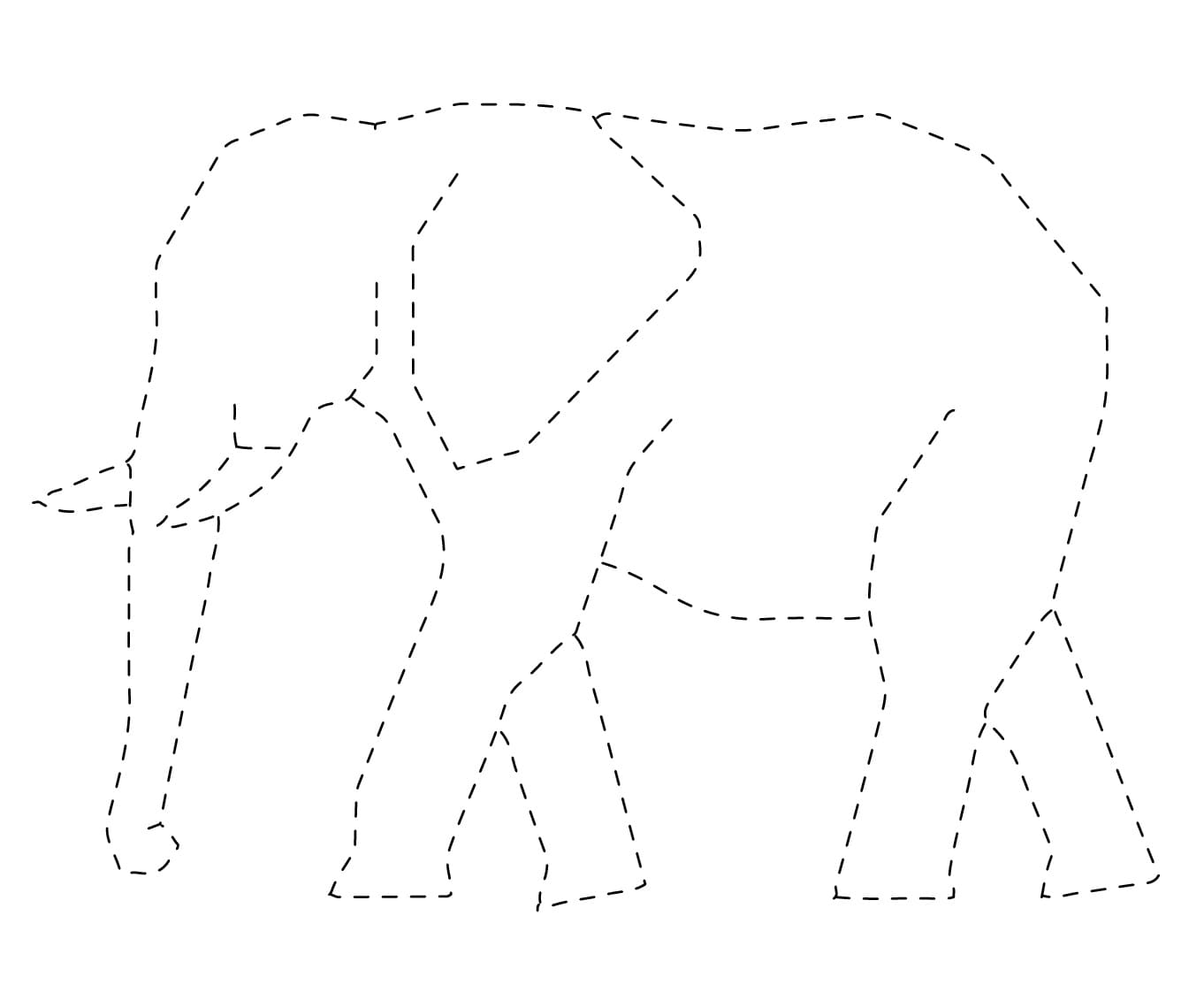 Printable Elephant Tracing Sheet