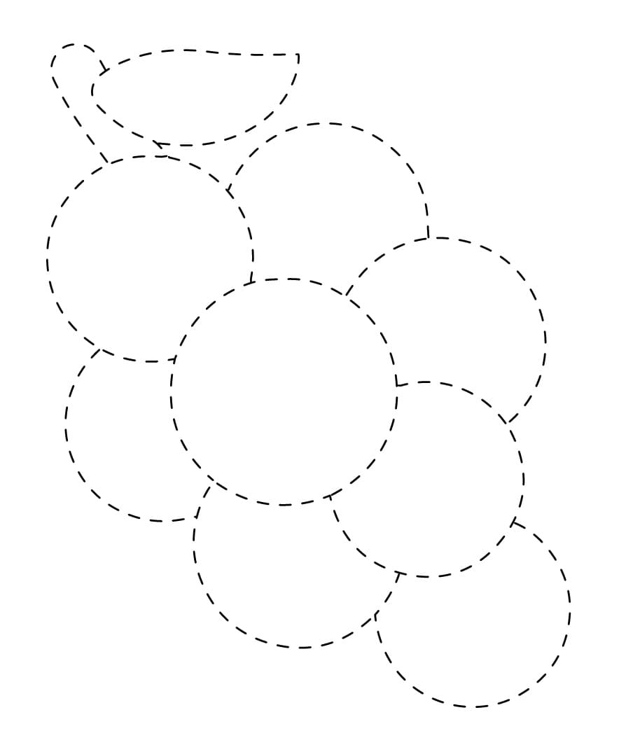 Printable Grapes Fruit Tracing