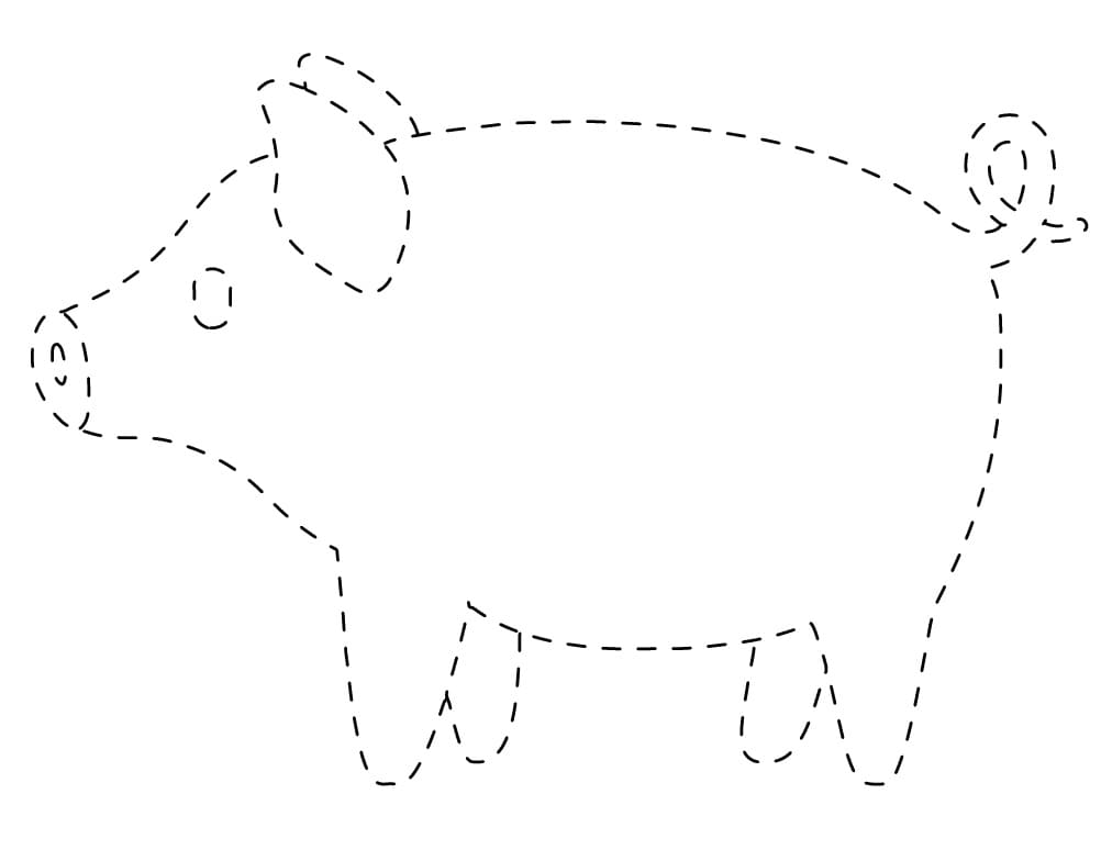 Printable Pig Tracing