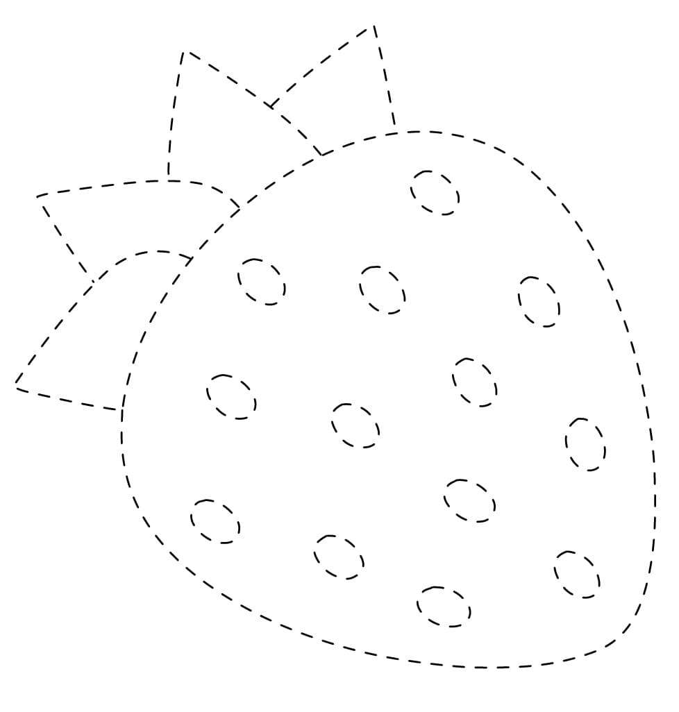 Printable Strawberry Tracing