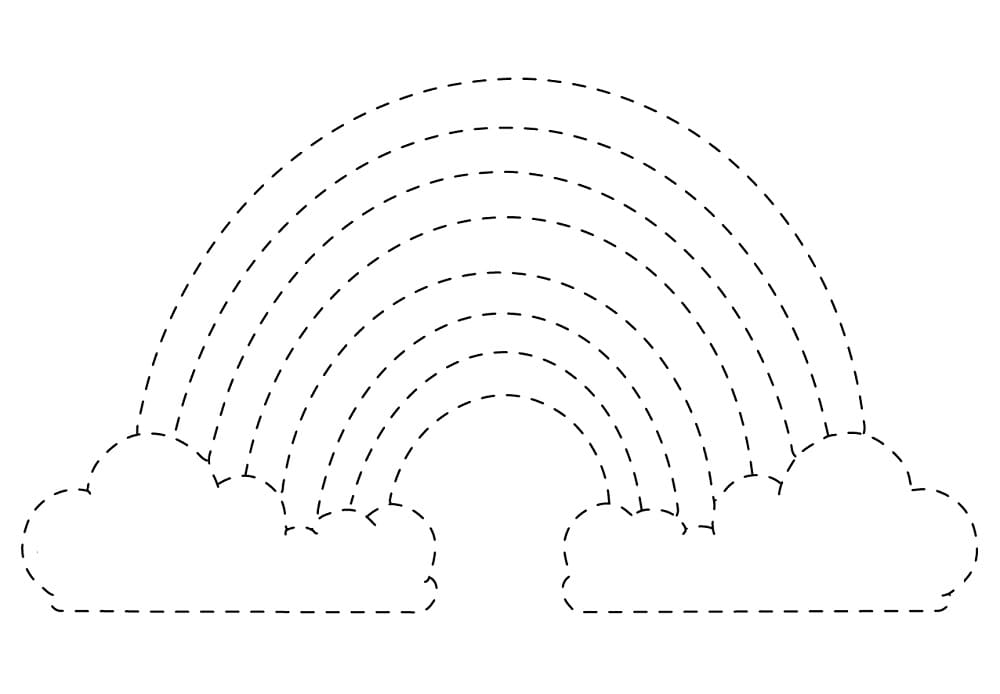 Rainbow Tracing coloring pages