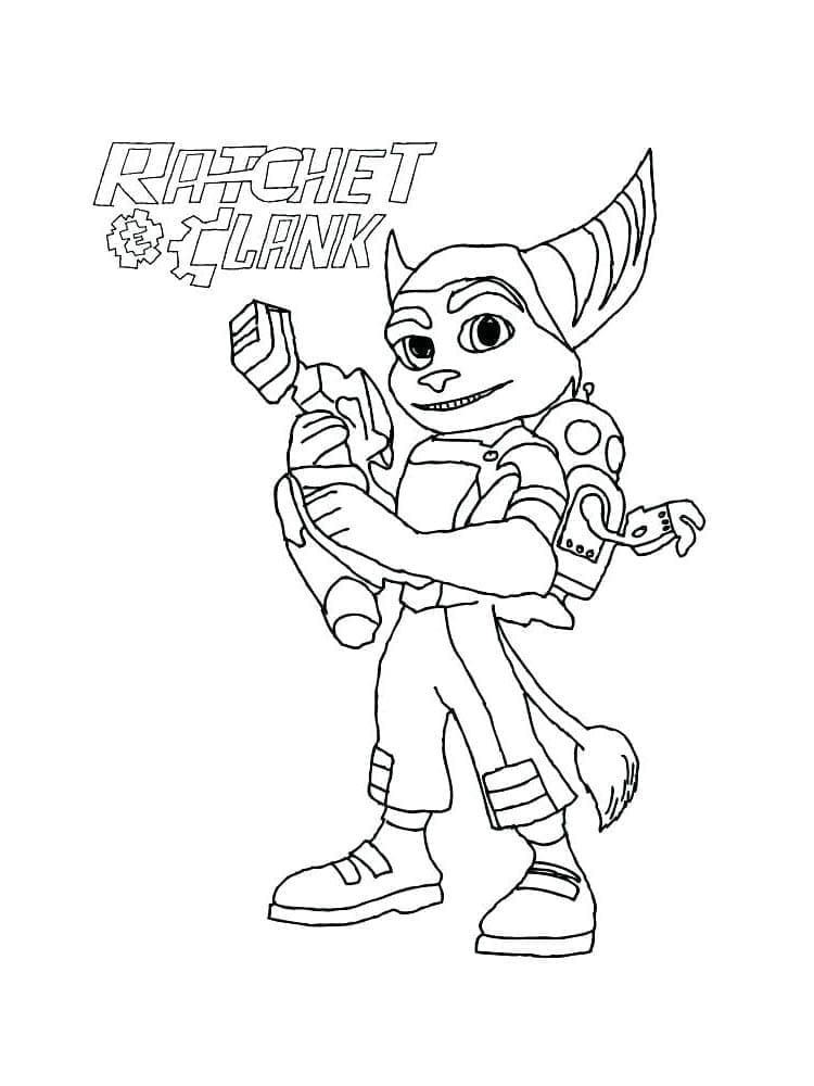 Ratchet and Clank coloring pages