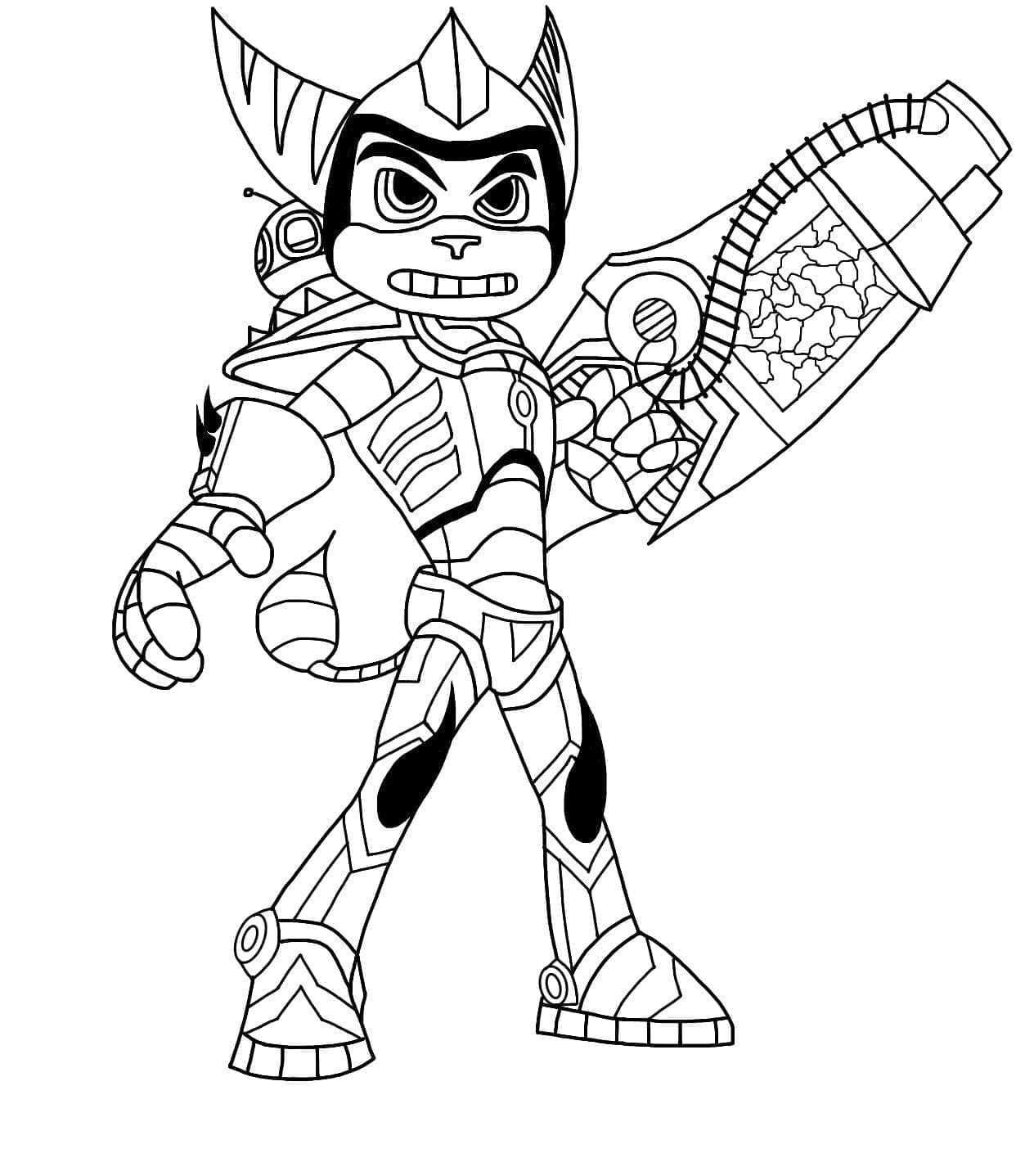 Ratchet and Clank Printable coloring page