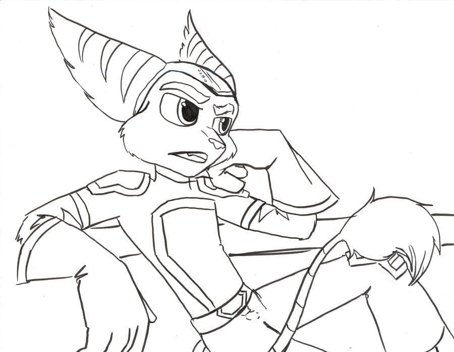 Ratchet and Clank Printable For Kids coloring page