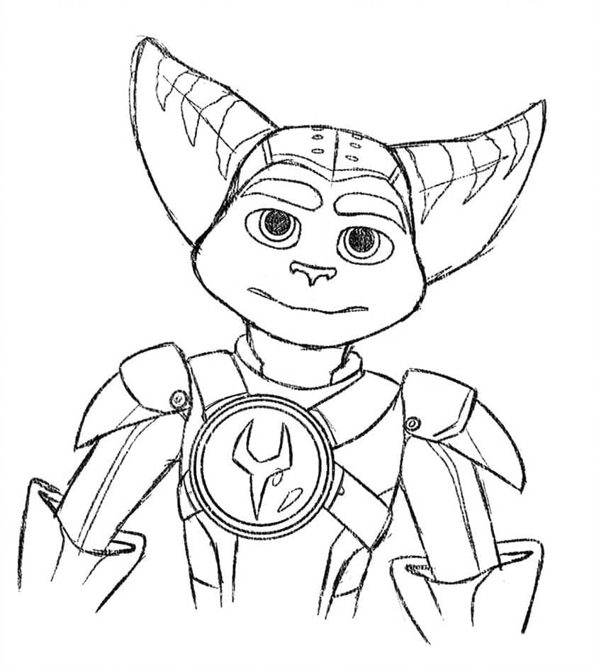 Ratchet in Ratchet and Clank coloring page