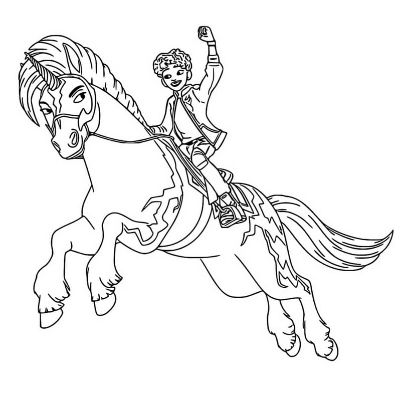 Rory and Storm Unicorn Academy coloring page