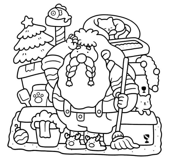 Santa Claus Coco Wyo coloring page