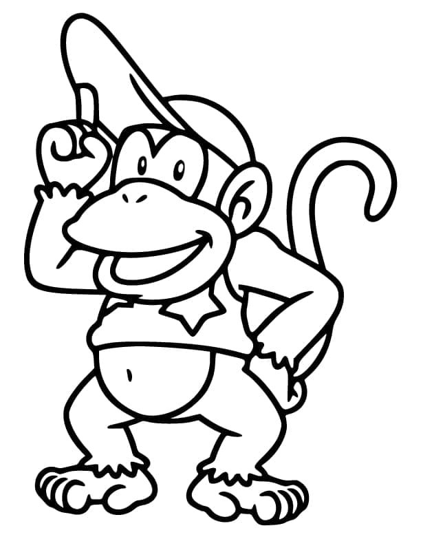 Diddy Kong coloring pages