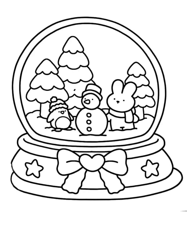 Snowglobe Coco Wyo coloring page