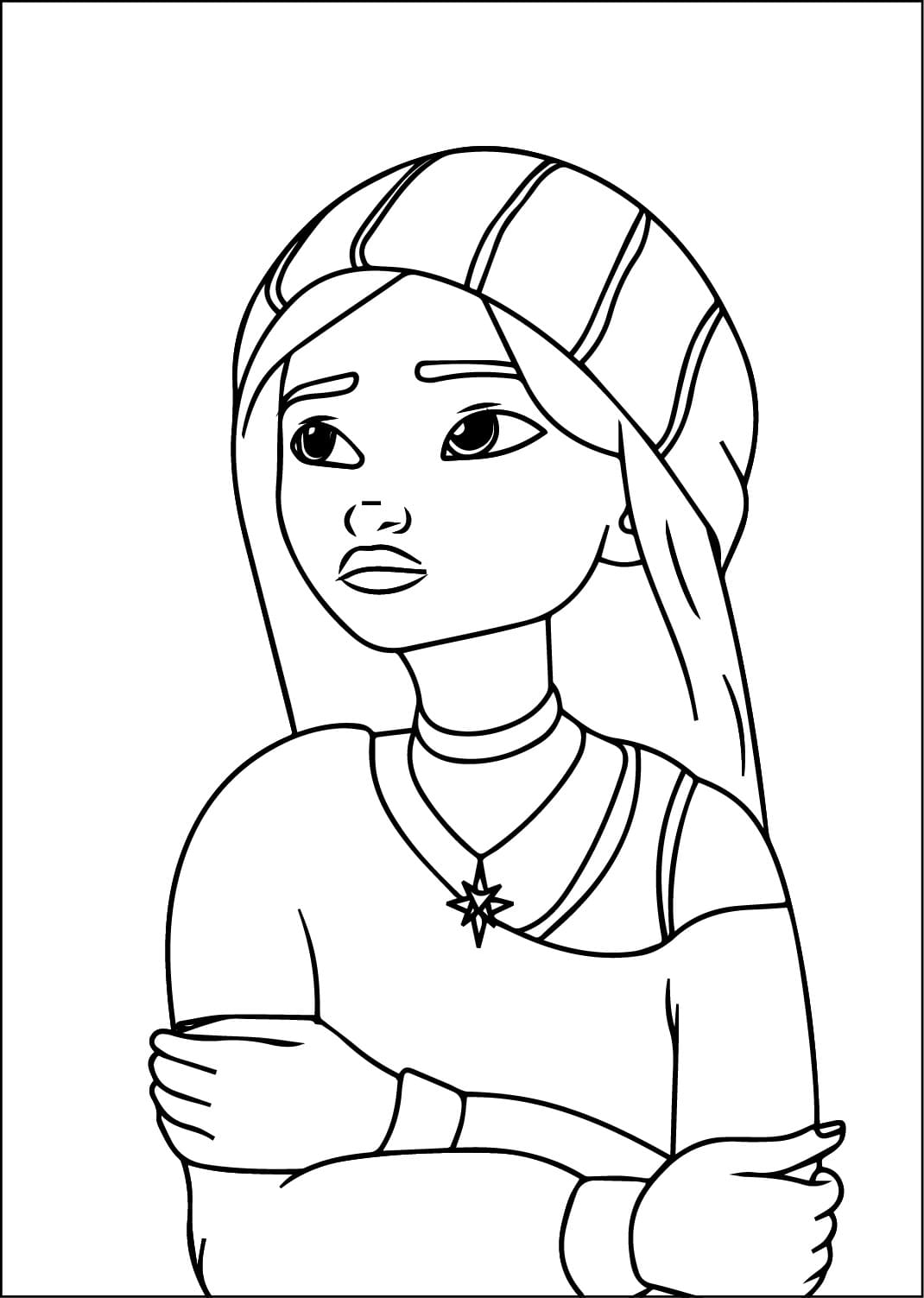 Sophia Unicorn Academy coloring page