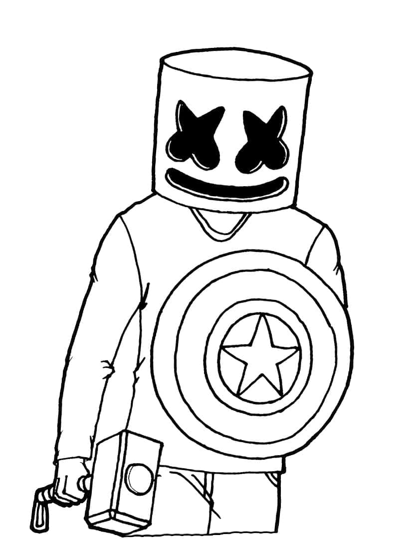 Superhero Marshmello