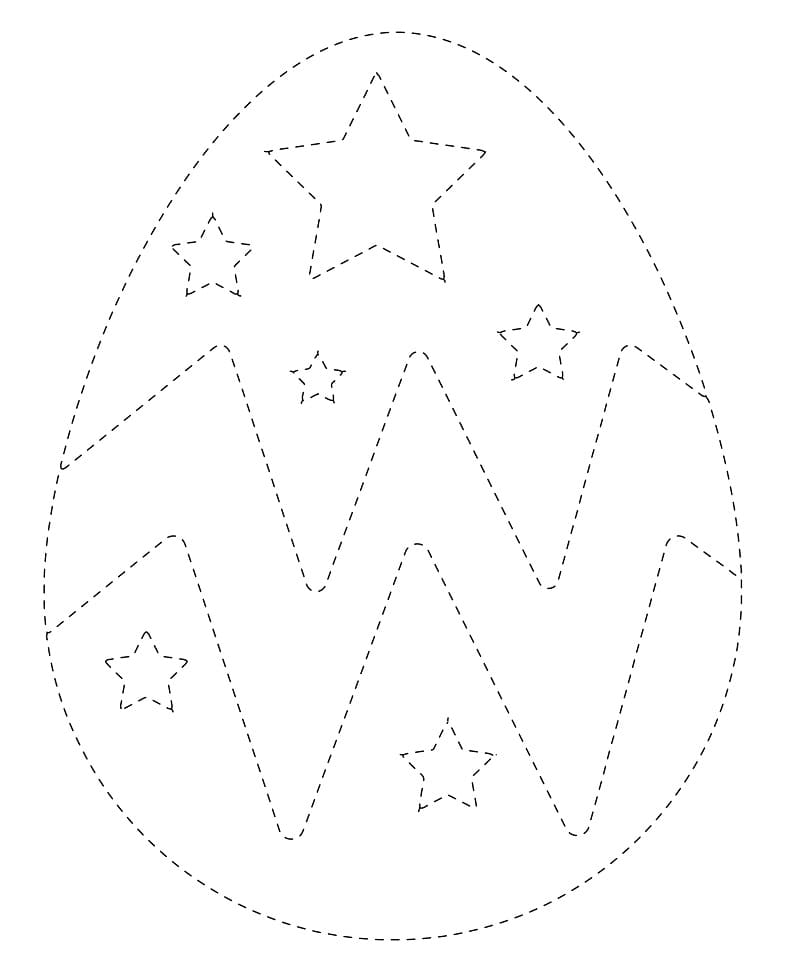 Trace Easter Egg coloring page