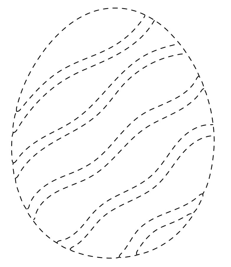 Trace the Easter Egg coloring page