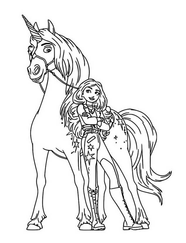 Wildstar and Sophia from Unicorn Academy coloring page