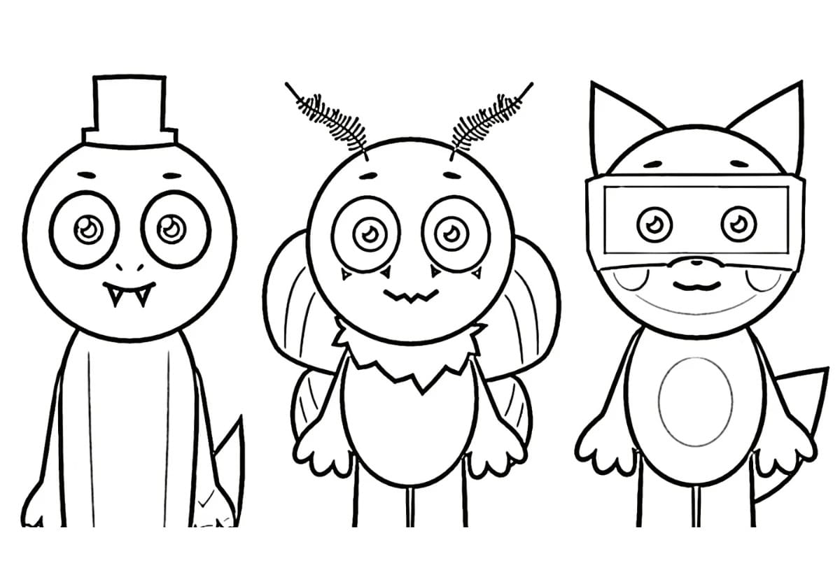 Abgerny Incredibox Characters coloring page