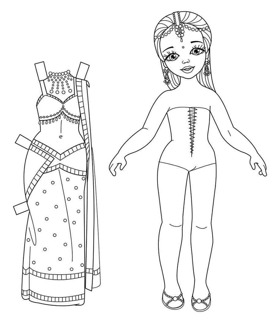 Amazing Paper Doll coloring page