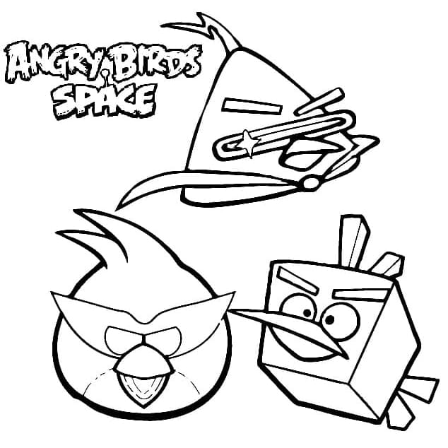 Angry Birds Space For Free coloring page