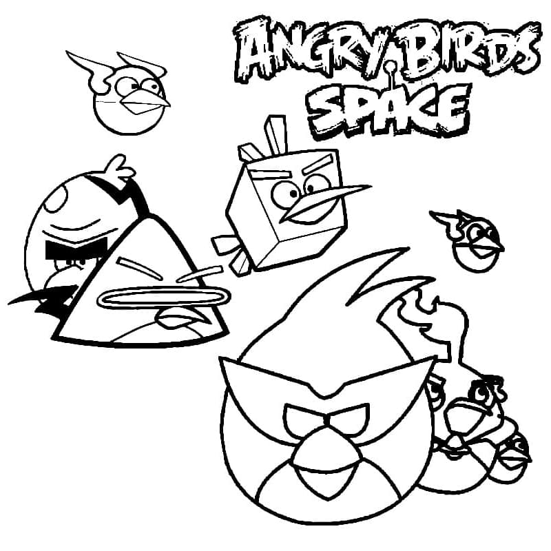 Angry Birds Space for Kids coloring page