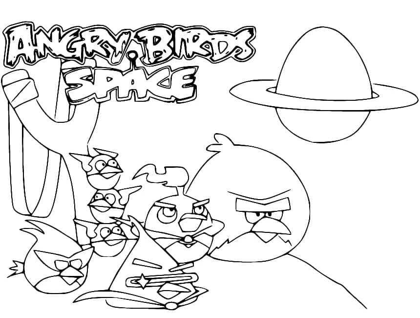 Angry Birds Space Game coloring page